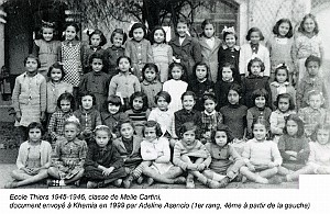 SIDI BEL ABBES ECOLE THIERS FILLES 1945 XXX MELLE CARTINI
